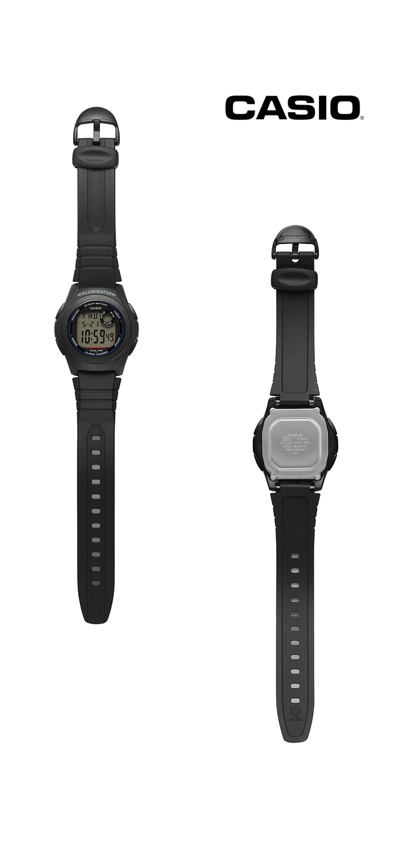 카시오 CASIO F-200W-1ADF 디지털 빈티지 남성 우레탄시계 상세 이미지 8