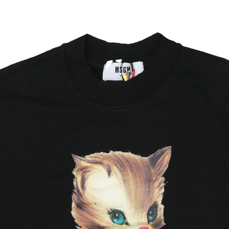 MSGM 3941MDM113SE 257749 99 큐트 키티 로고 여성맨투맨 상세 이미지 6