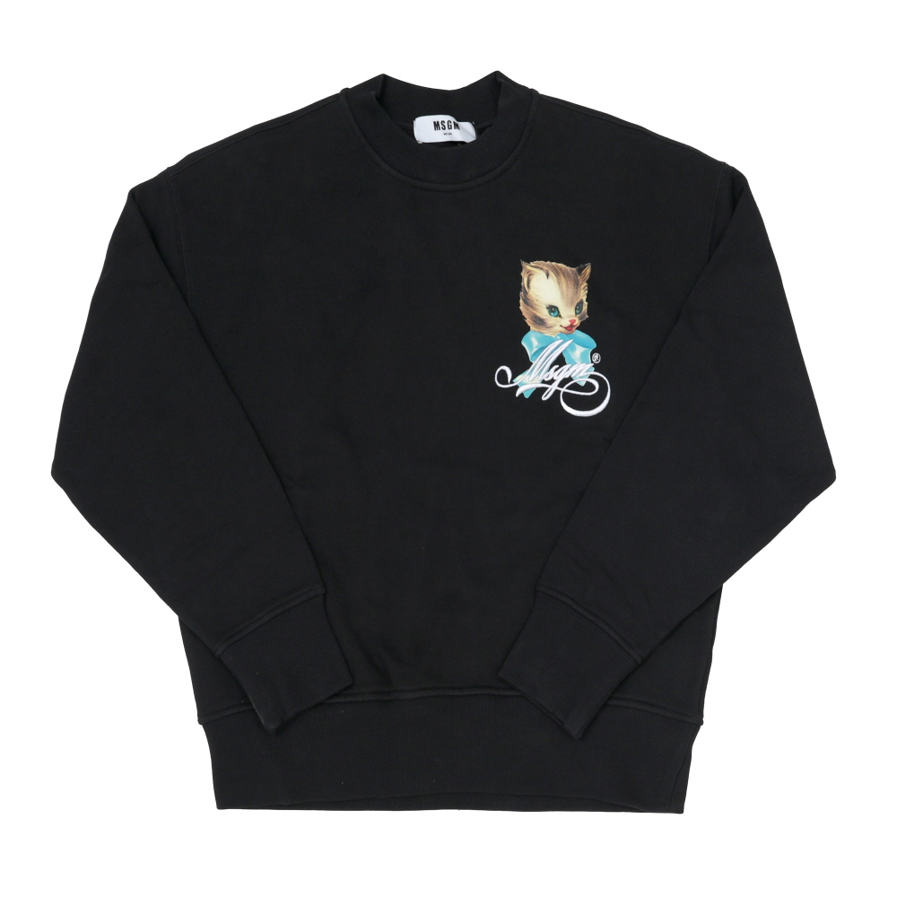 MSGM 3941MDM108SE 257586 99 큐트 키티 로고 여성맨투맨 상세 이미지 3